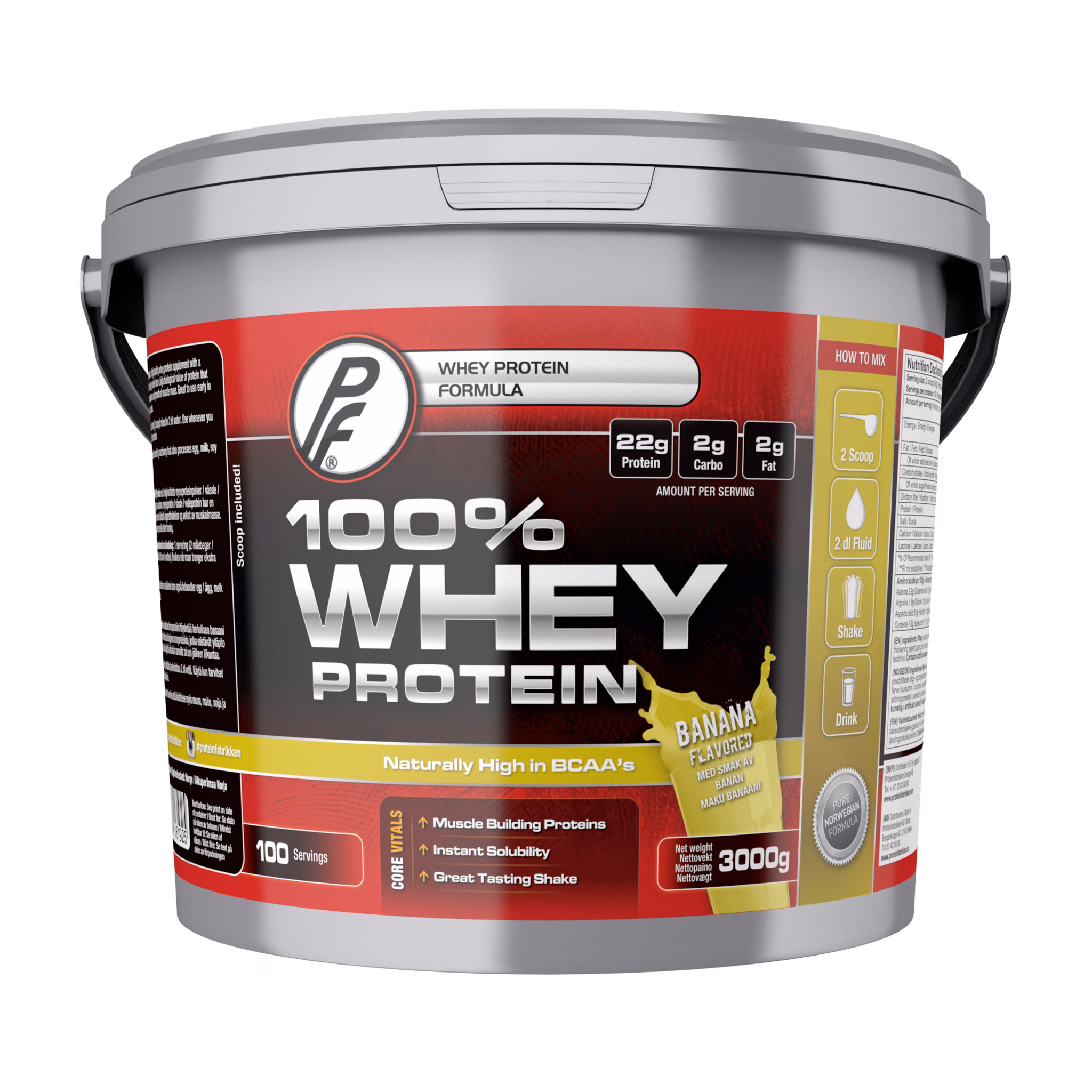 100 % Whey Protein 3 kg, proteinpulver