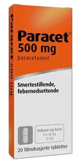 Paracet 500 mg tabletter avlange 20 stk