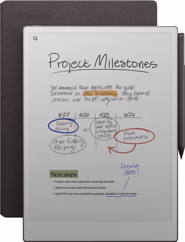reMarkable Paper Pro E-ink nettbrett + Marker Plus + Folio pakke
