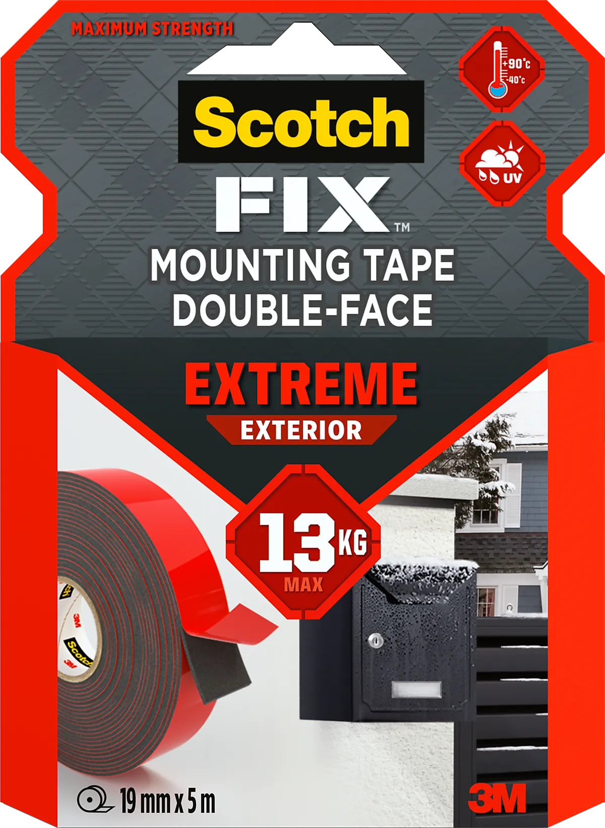 SCOTCH Monteringstape EXTREME 19mmx5m utendørs 13kg
