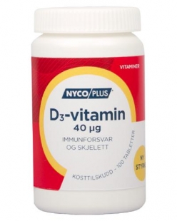Nycoplus D3-vitamin 40 mcg tabletter 100 stk